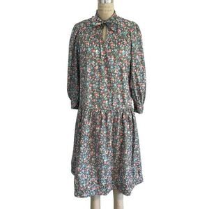 Vintage Yves Saint Laurent‎ Paris Dress Floral Made in France Altered